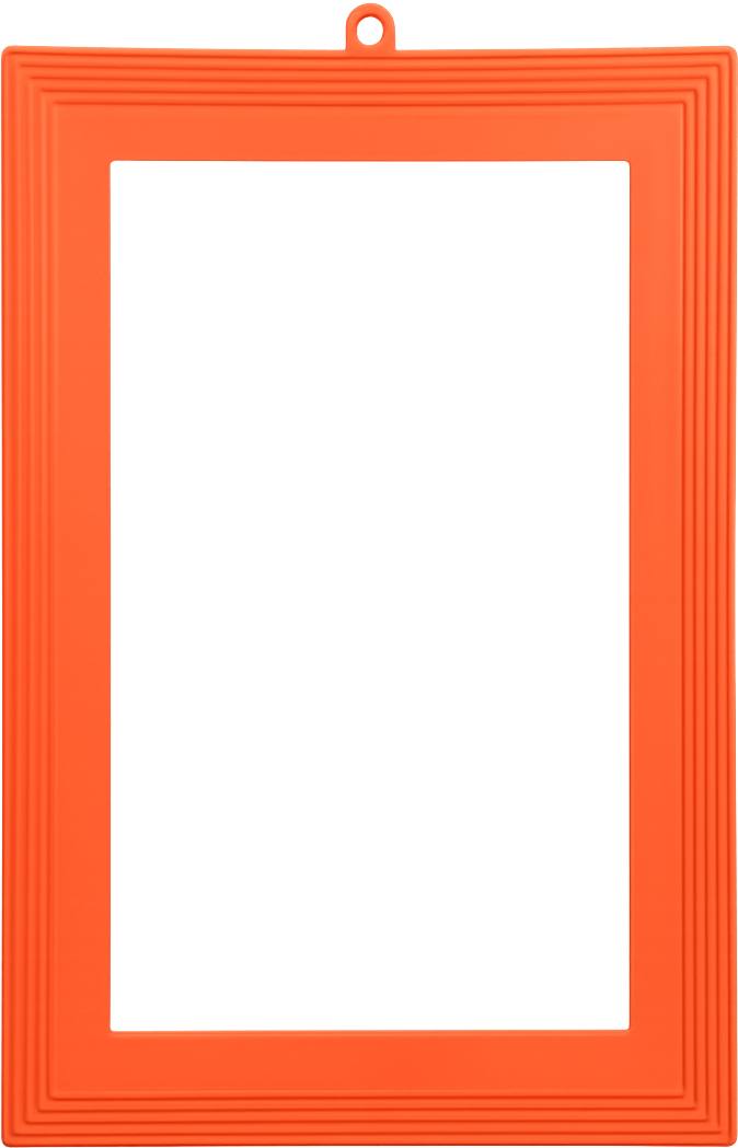 Imagem de moldura de um espelho laranja